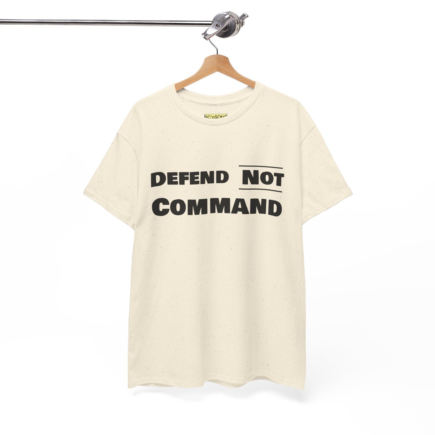 Defend Not Command Unisex Heavy Cotton Tee, Motivational T-Shirt, Statement Shirt, Unique Gift, Casual Wear, Everyday Tee Printify