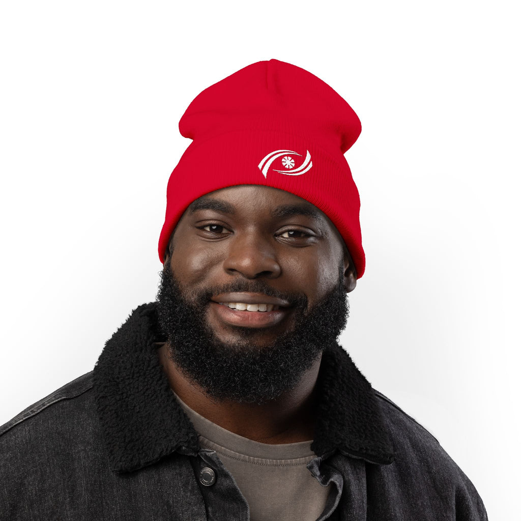 Cozy Embroidered Knit Beanie, Winter Hat, Gift for Him, Gift for Her, Fashion Accessory, Cold Weather Gear, Unique Beanie Printify