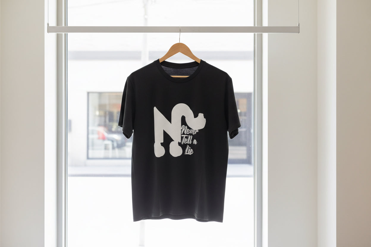 Oversized Tee - Never Tell a Lie Graphic Print Printify