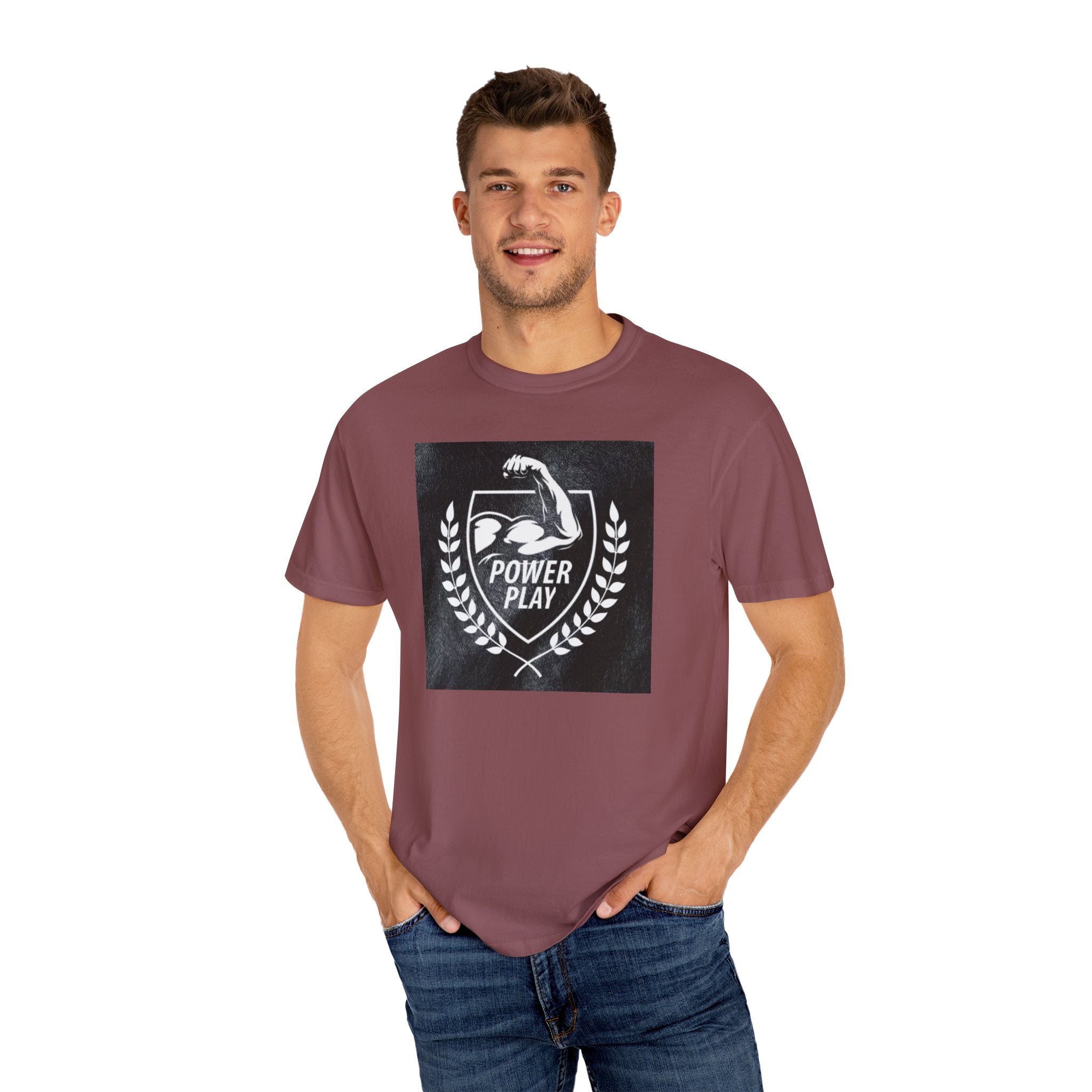 Power Play Unisex Garment-Dyed T-Shirt - Gym Motivation Apparel