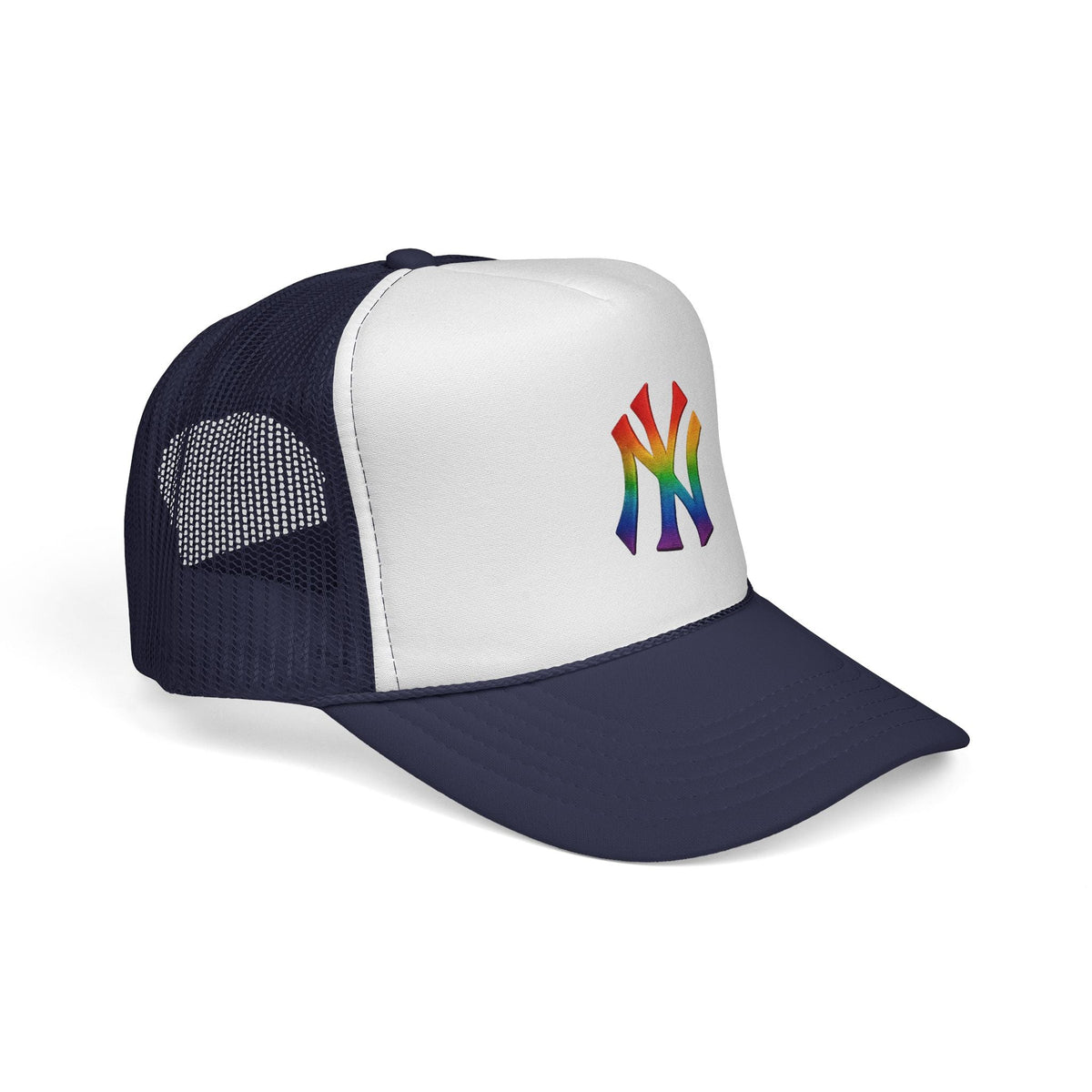 Rainbow Pride Trucker Cap - Celebratory Hat for Festivals, LGBTQ+ Events, Casual Wear, Summer Outings, Unisex Gift Printify