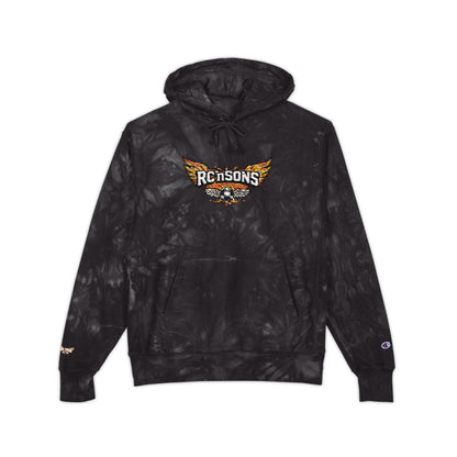 Tie-Dye Embroidered Hoodie — Roosters Wing Logo
