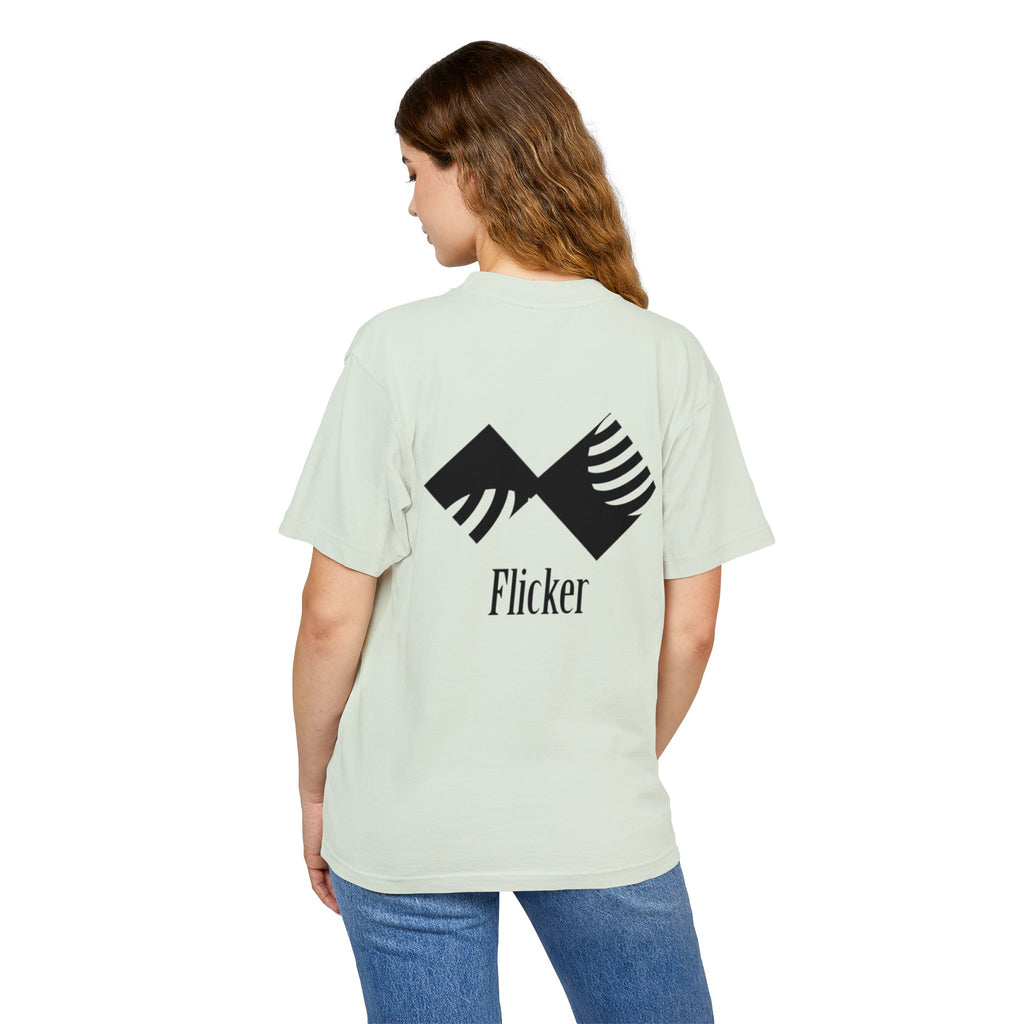 Unisex Urban Heavy Tee - Modern Graphic Design "Flicker" for Streetwear Enthusiasts