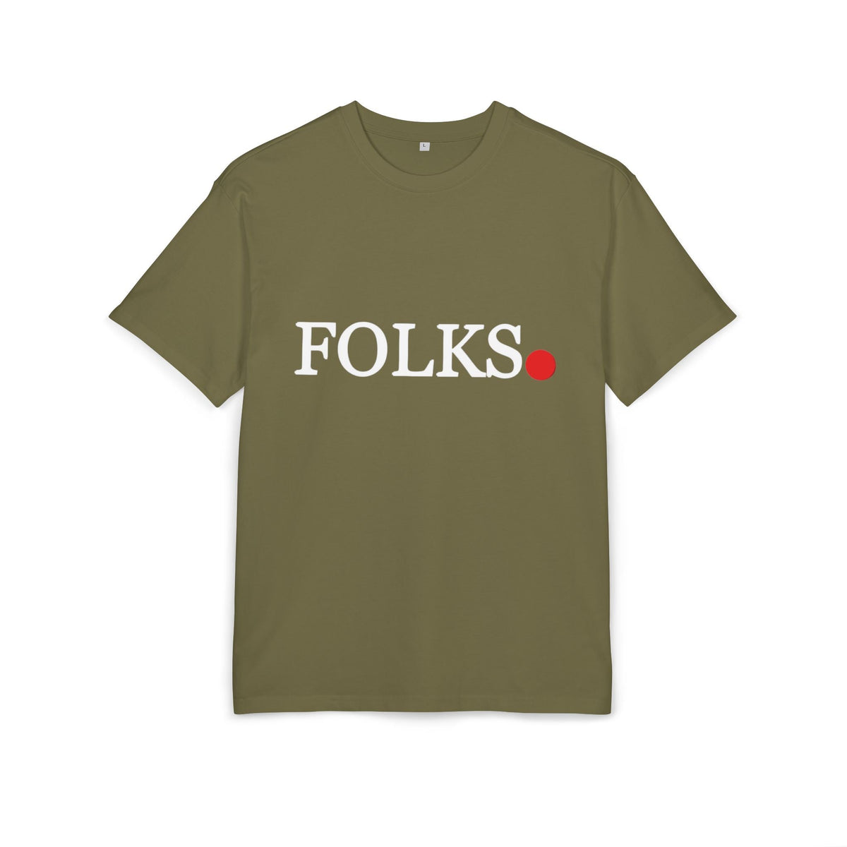 Oversized Tee with Bold Red Dot, Everyday Tee Printify