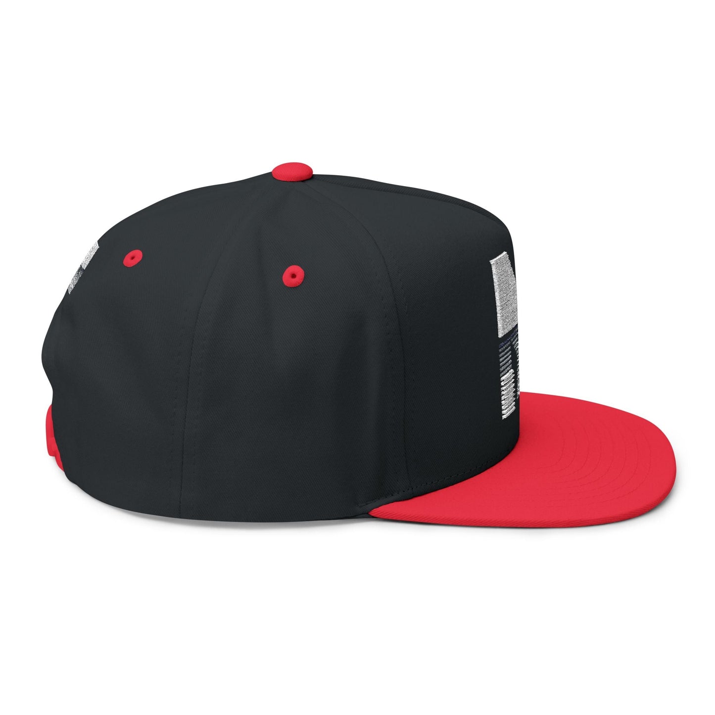 Stylish Embroidered Flat Bill Cap, Trend Snapback Printify