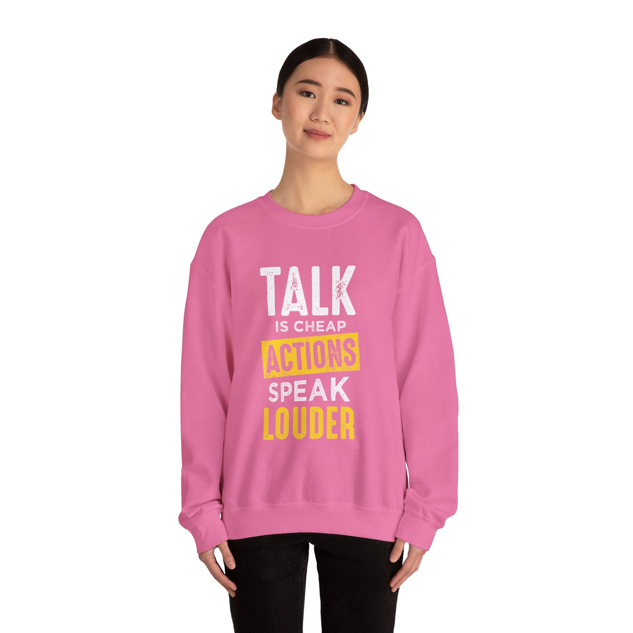 Parler, c’est des actions bon marché, parler plus fort, sweat-shirt unisexe 