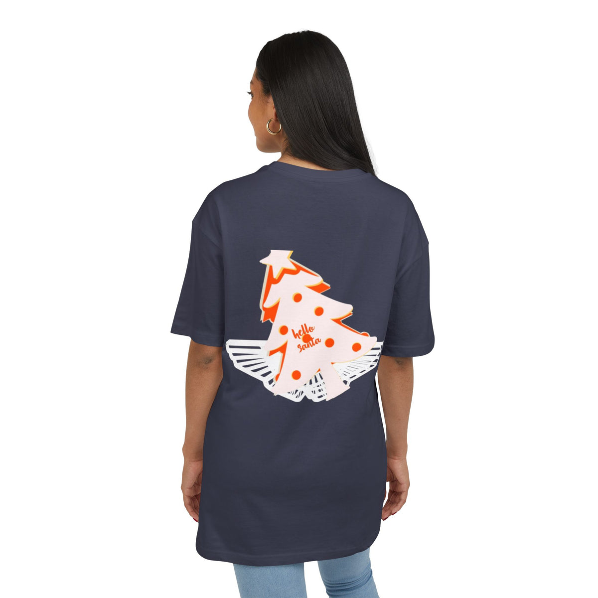 Christmas Oversize Tee - hello Santa