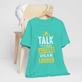 Parler, c’est des actions bon marché, parler plus fort, tee-shirt unisexe 