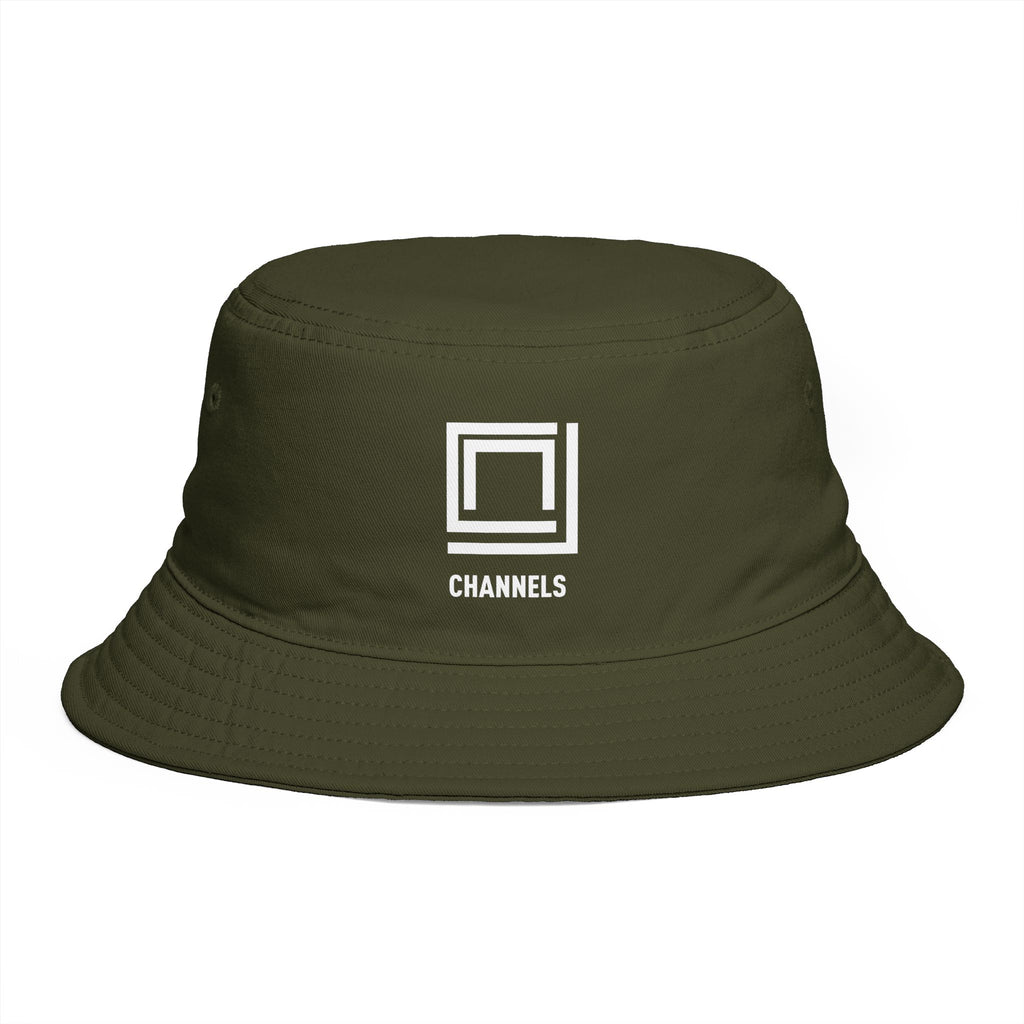Channels Bucket Hat — Brown Casual Streetwear Sun Hat