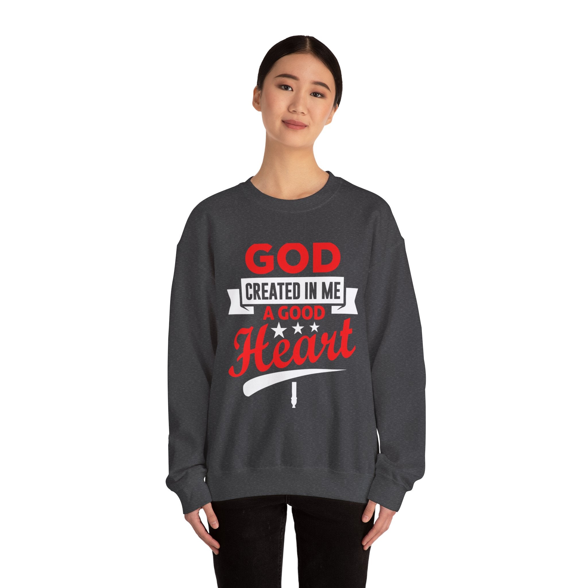 Dieu a créé en moi un sweat-shirt unisexe au bon cœur 
