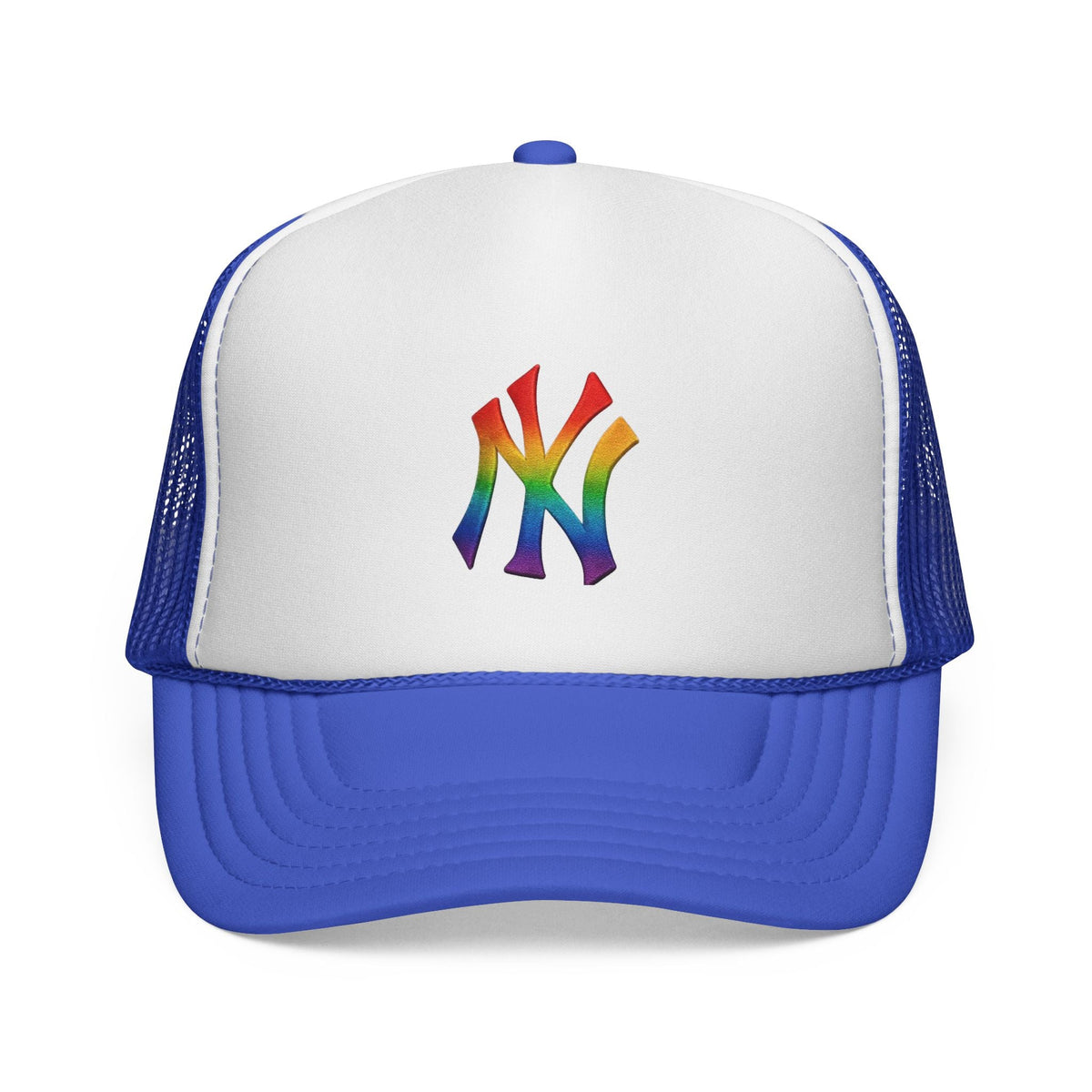 Rainbow Pride Trucker Cap - Celebratory Hat for Festivals, LGBTQ+ Events, Casual Wear, Summer Outings, Unisex Gift Printify