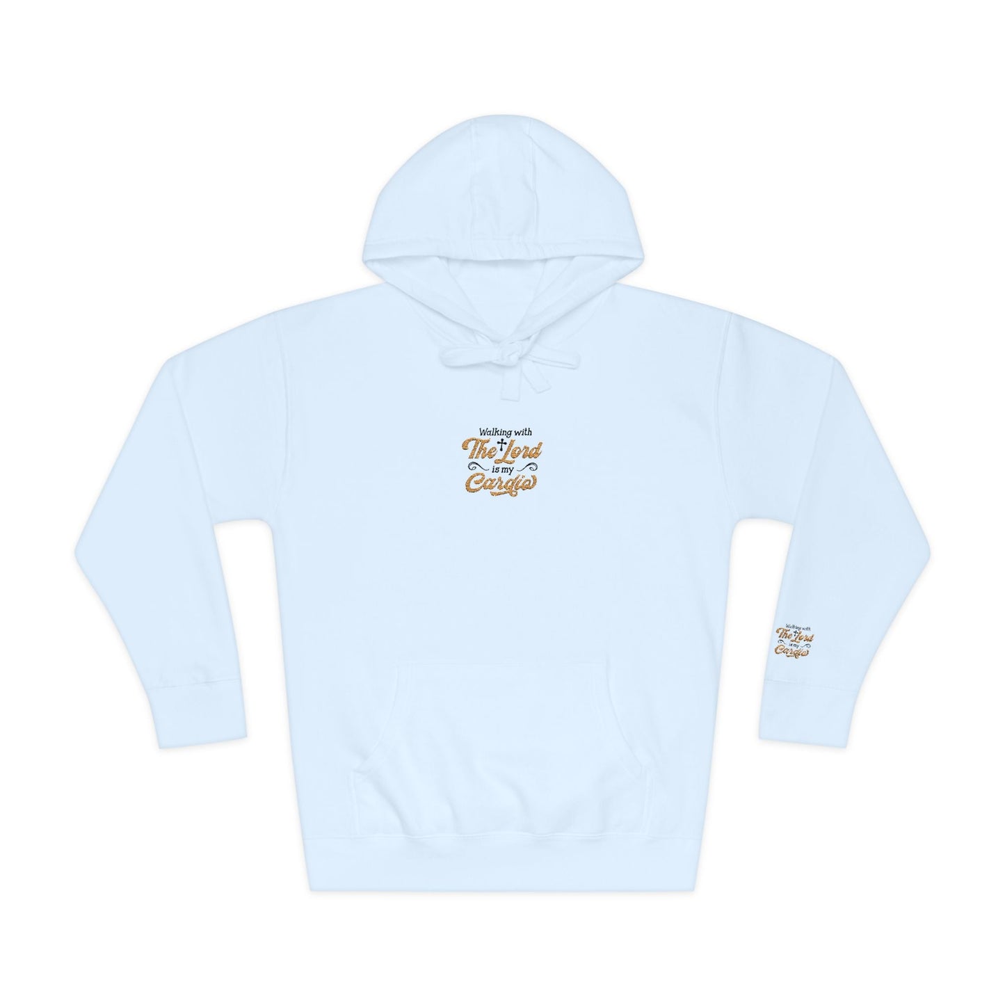 Religious Fleece Hoodie - Walking with the Lord Printify