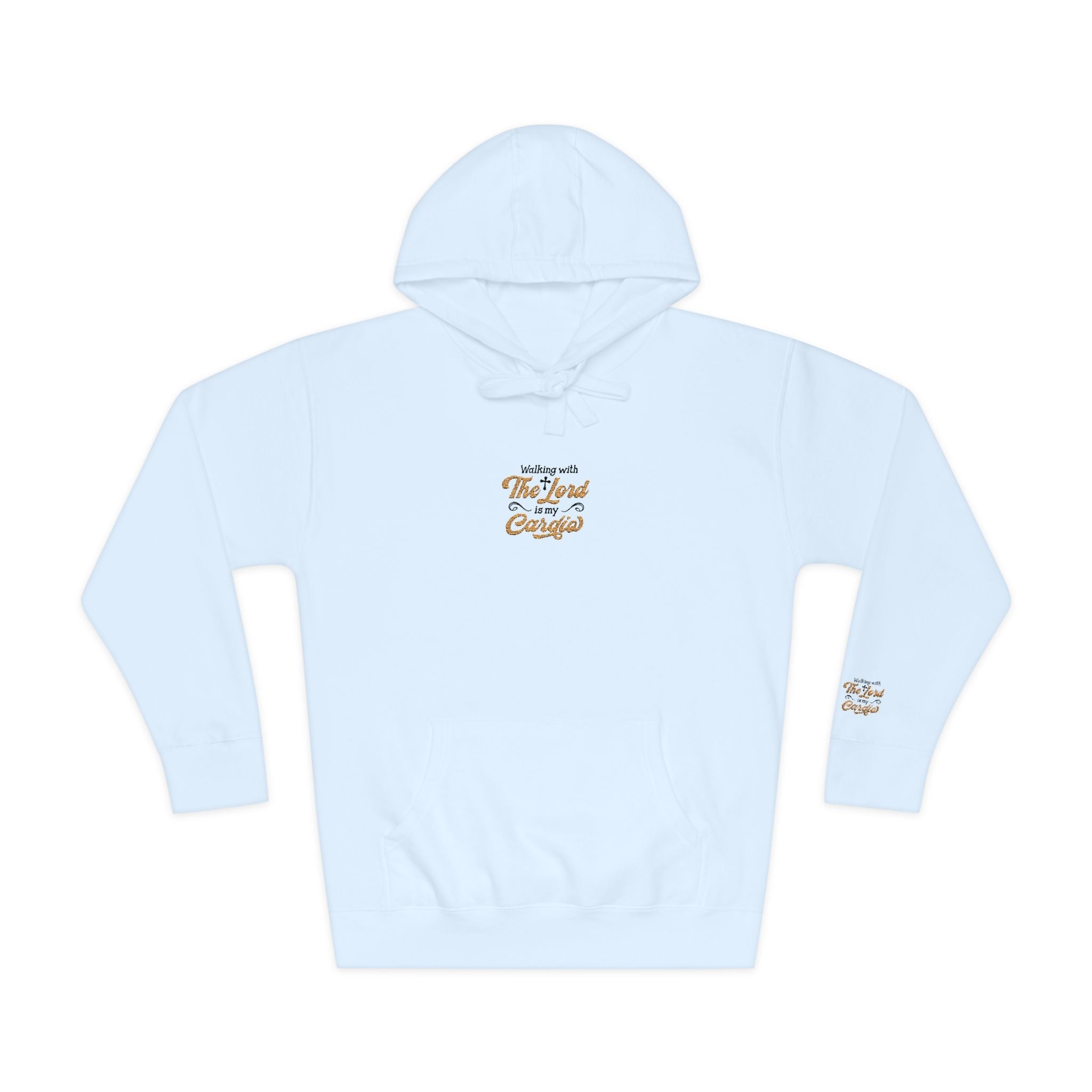 Religious Fleece Hoodie - Walking with the Lord Printify