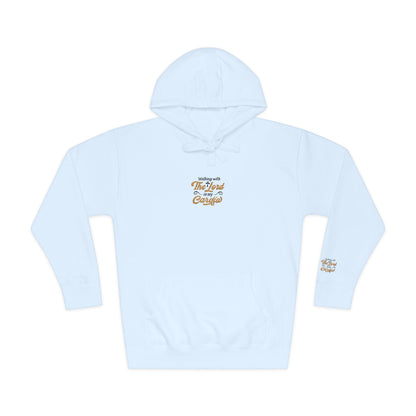 Religious Fleece Hoodie - Walking with the Lord Printify