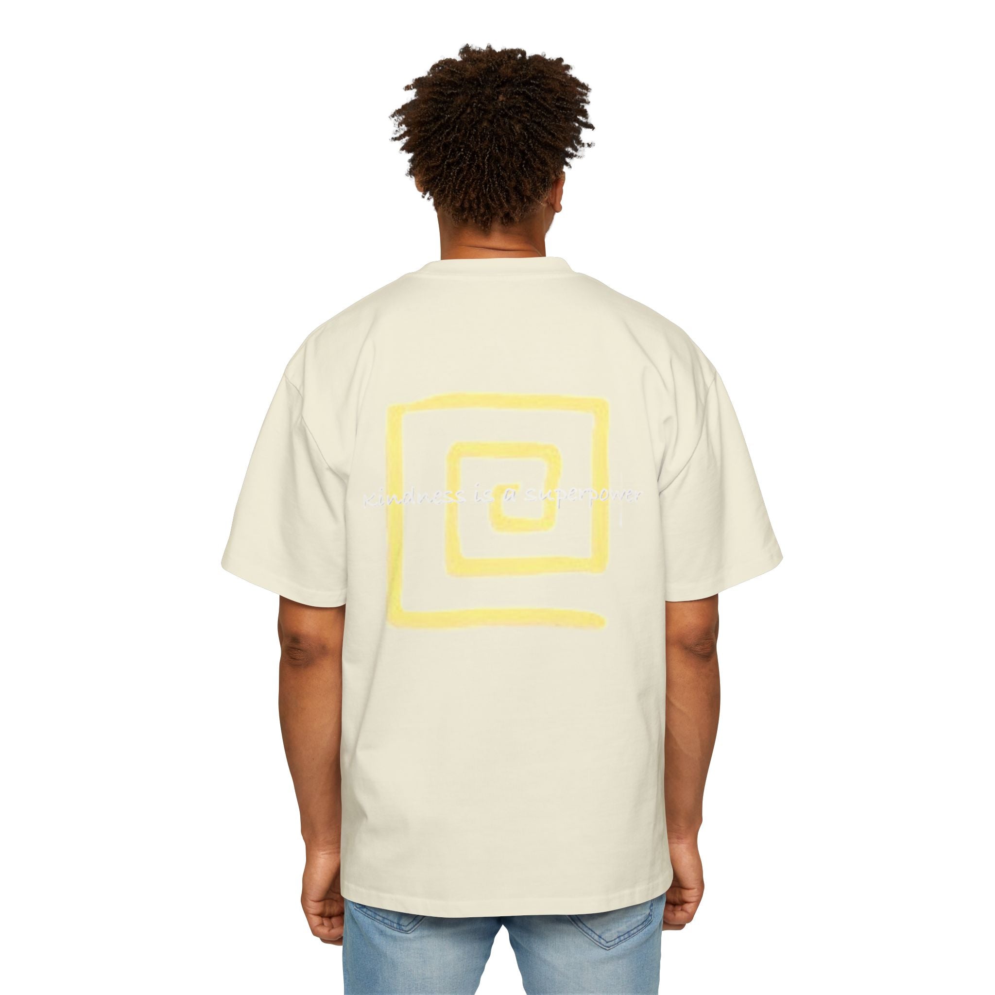 Oversized Tee - Kindness is a Super Power Graphic Design Shirt for Men Printify