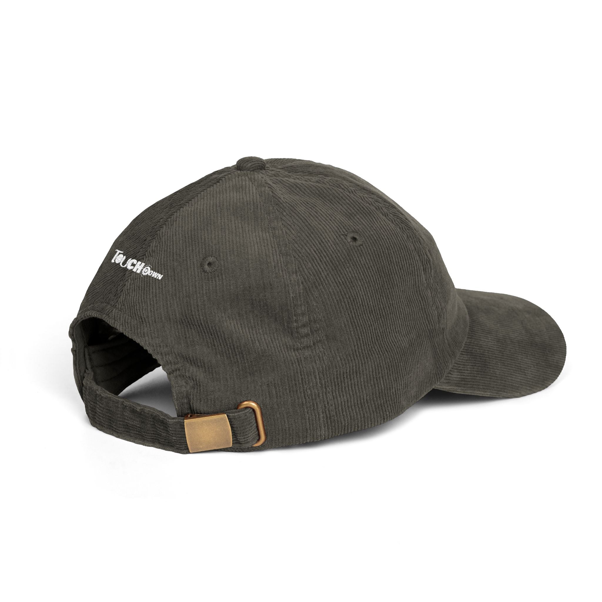 Touchdown Corduroy Cap, Embroidered Sports Hat, Casual Look, Gift for Sports Lovers, Year-round Accessory, Unisex Style