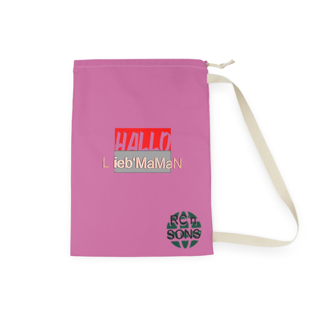 Colorful Laundry Bag with 'Hallo Lieb Mama' Design - Perfect for Home Organization
