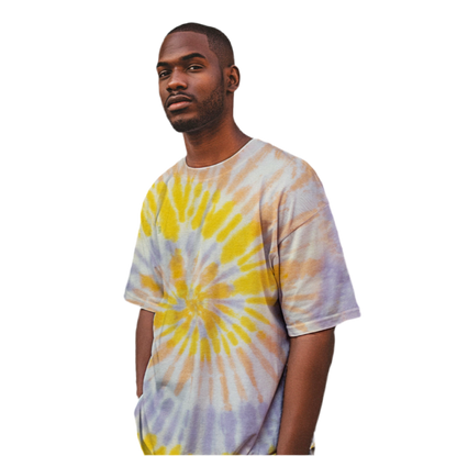 Navy Tie Dye Tee  Unisex Cotton Shirt Printify