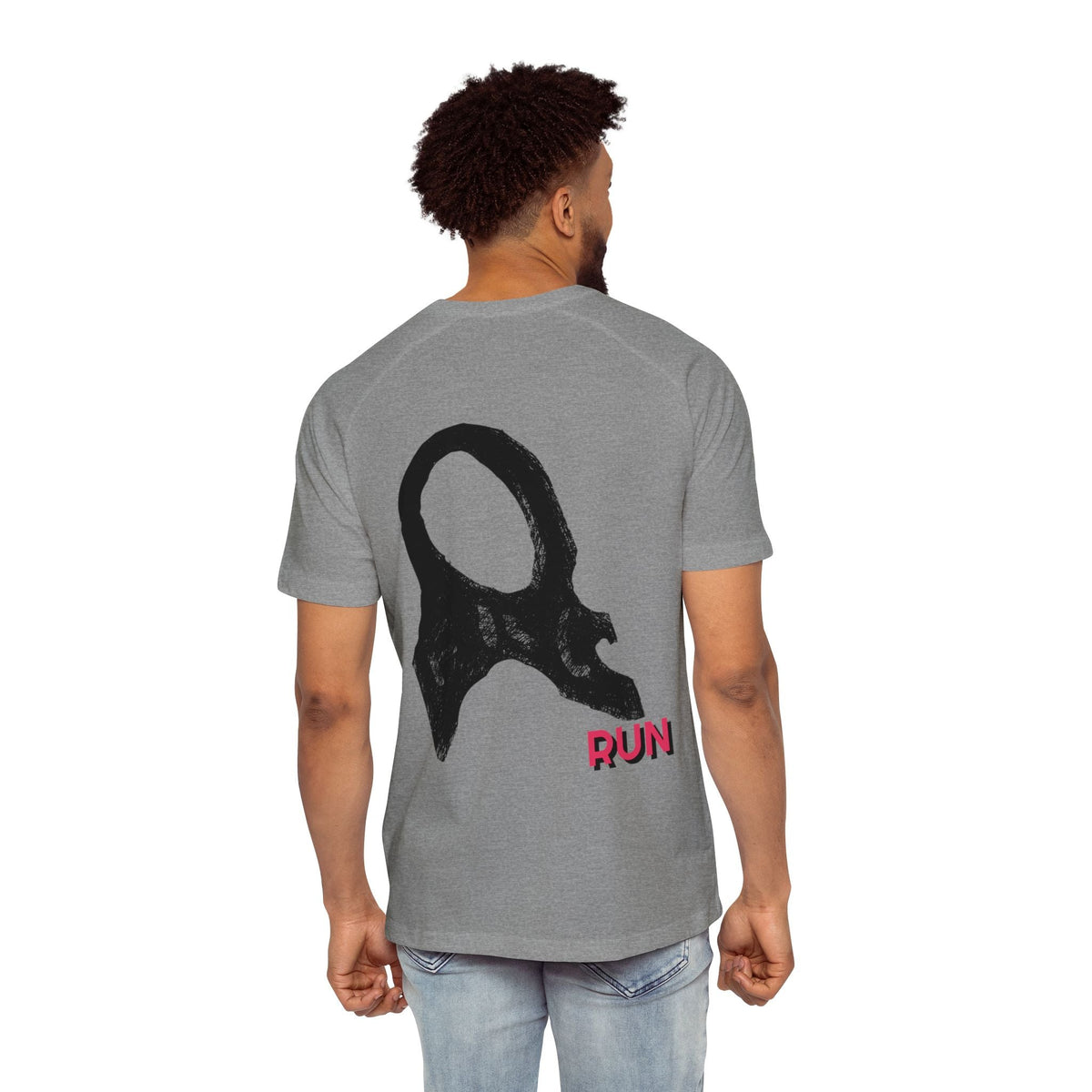 Men's Raglan T-Shirt with Frc Art Run Design Printify