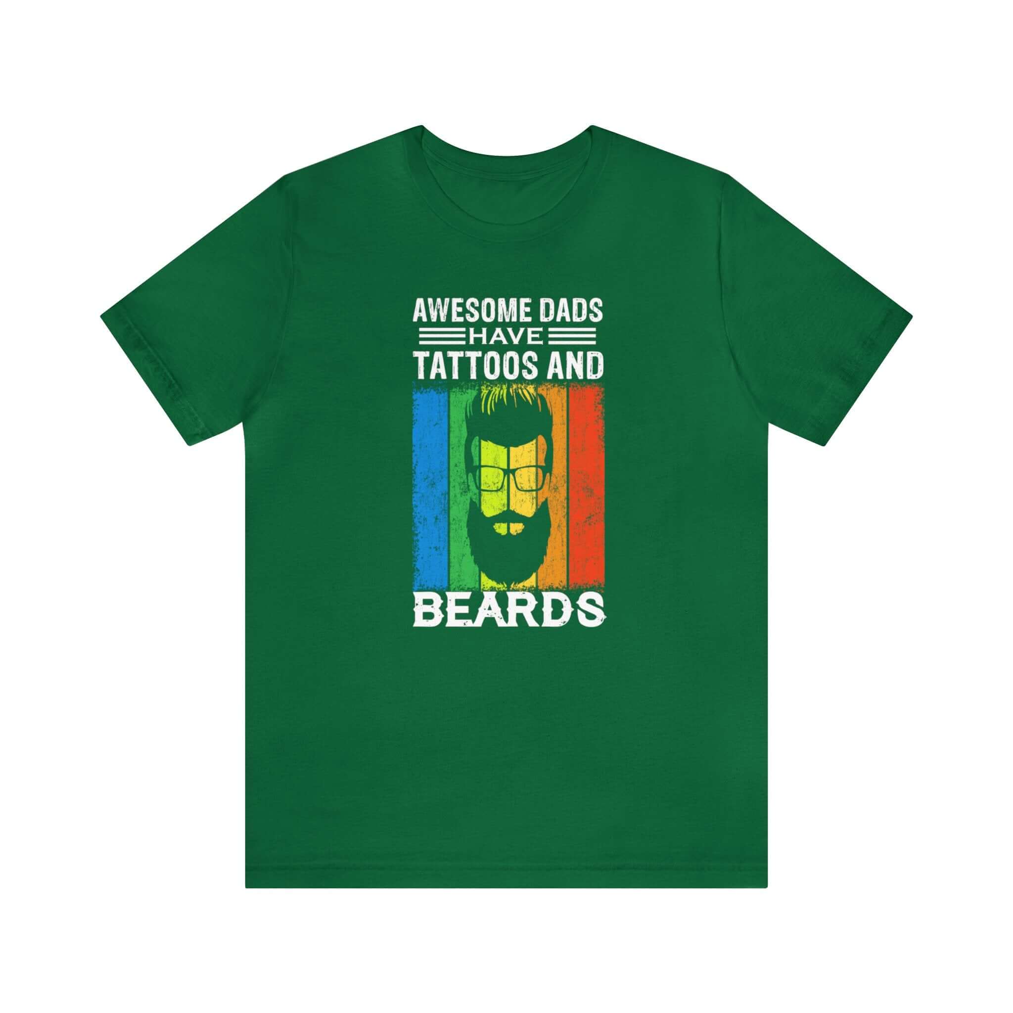 Awesome Dads Have Tattoos And Beards Unisex Tee - RC’nSONS