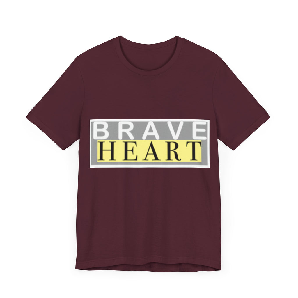 Brave Heart Unisex Tee, Inspirational T-Shirt, Gift for Champions, Casual Wear, Motivational Apparel