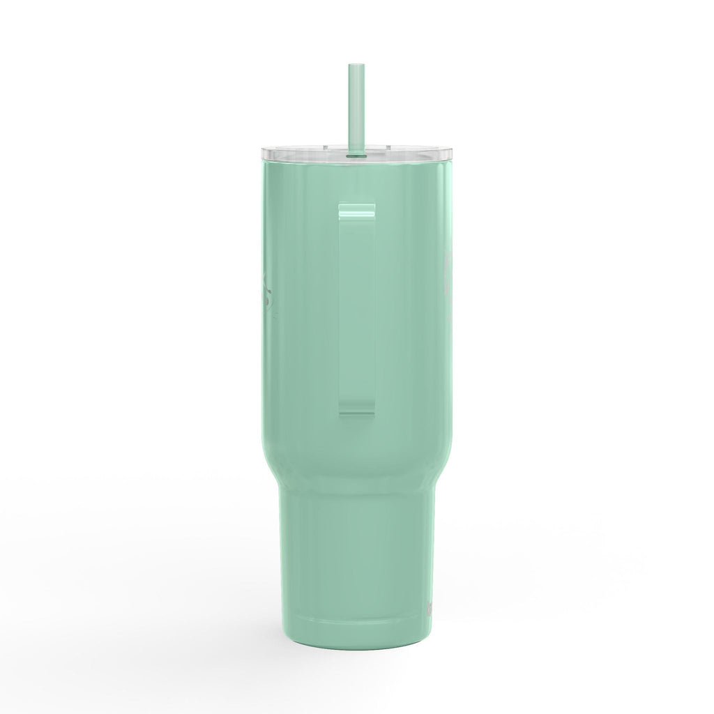 Tumbler with Lid, 40oz - 'Hello Santa' Engraved Design Printify