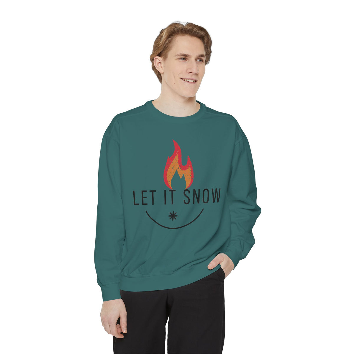 Let It Snow Unisex Garment-Dyed Sweatshirt