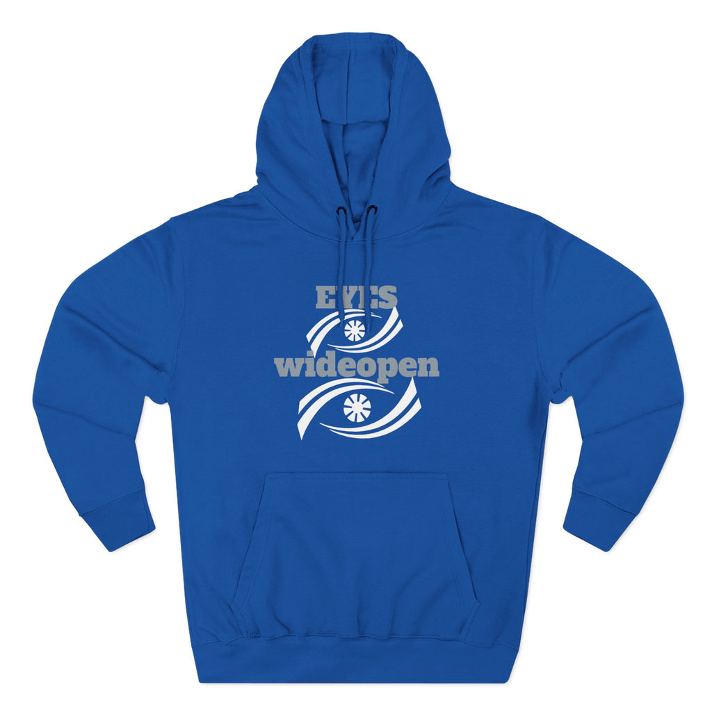 Fleece Hoodie, Cozy Warmth, Casual Style, Perfect for All Seasons, Gift for Friends, EYES wideopen Design