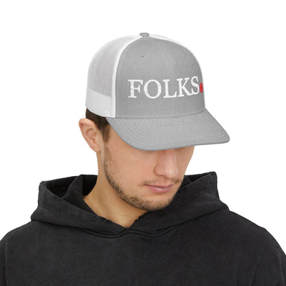 FOLKS Snapback Trucker Cap, Hat, For All Occasions Printify
