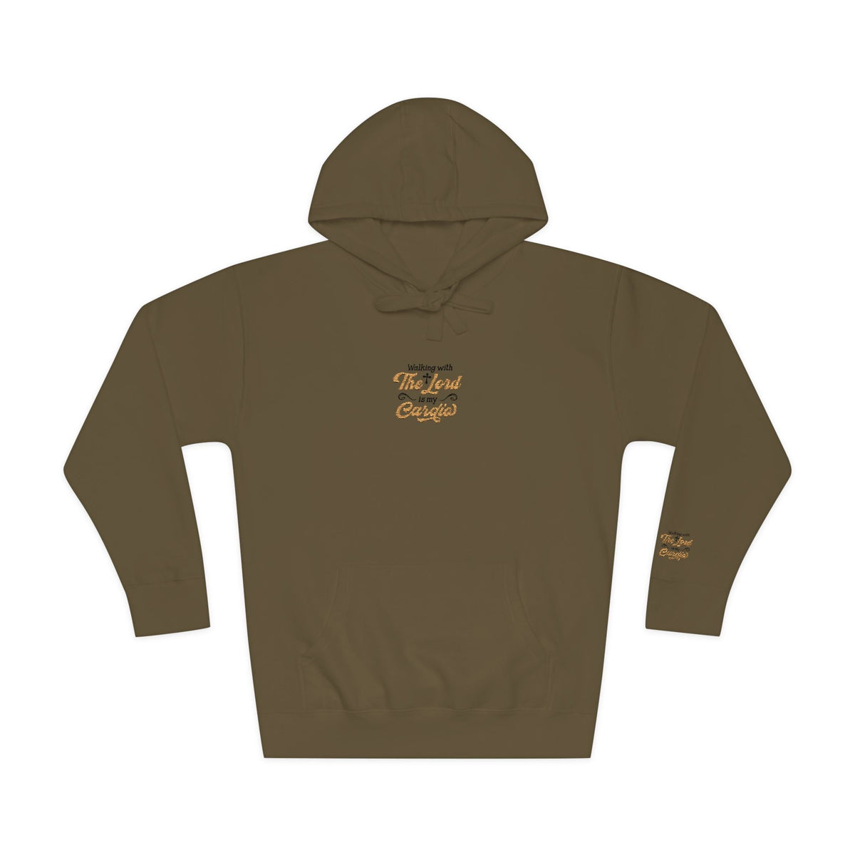 Religious Fleece Hoodie - Walking with the Lord Printify