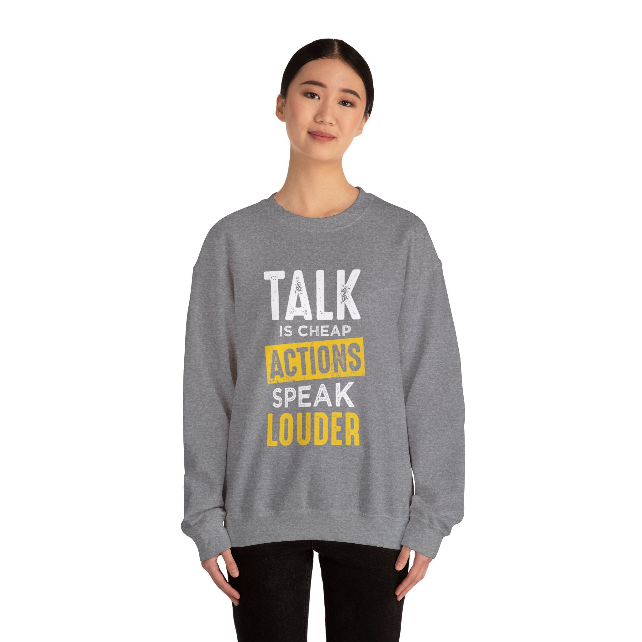 Parler, c’est des actions bon marché, parler plus fort, sweat-shirt unisexe 