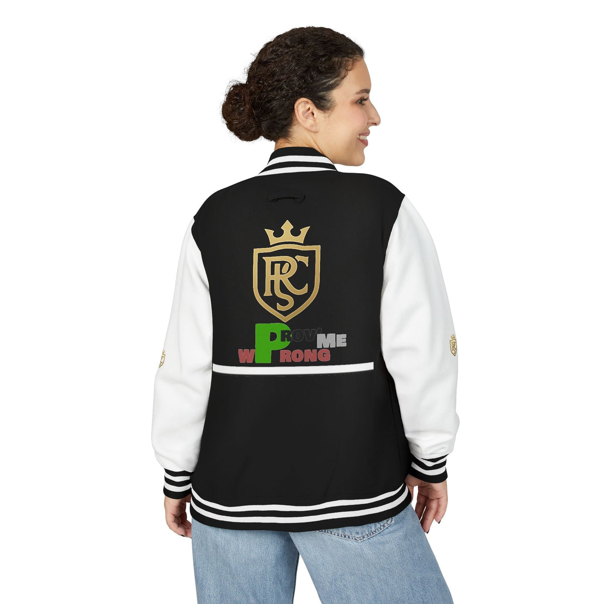 Unisex Heavyweight Letterman Jacket, Stylish Varsity Jacket, Casual Wear, Gift for Him/Her, Sports Team Apparel, College Spirit Gear Printify