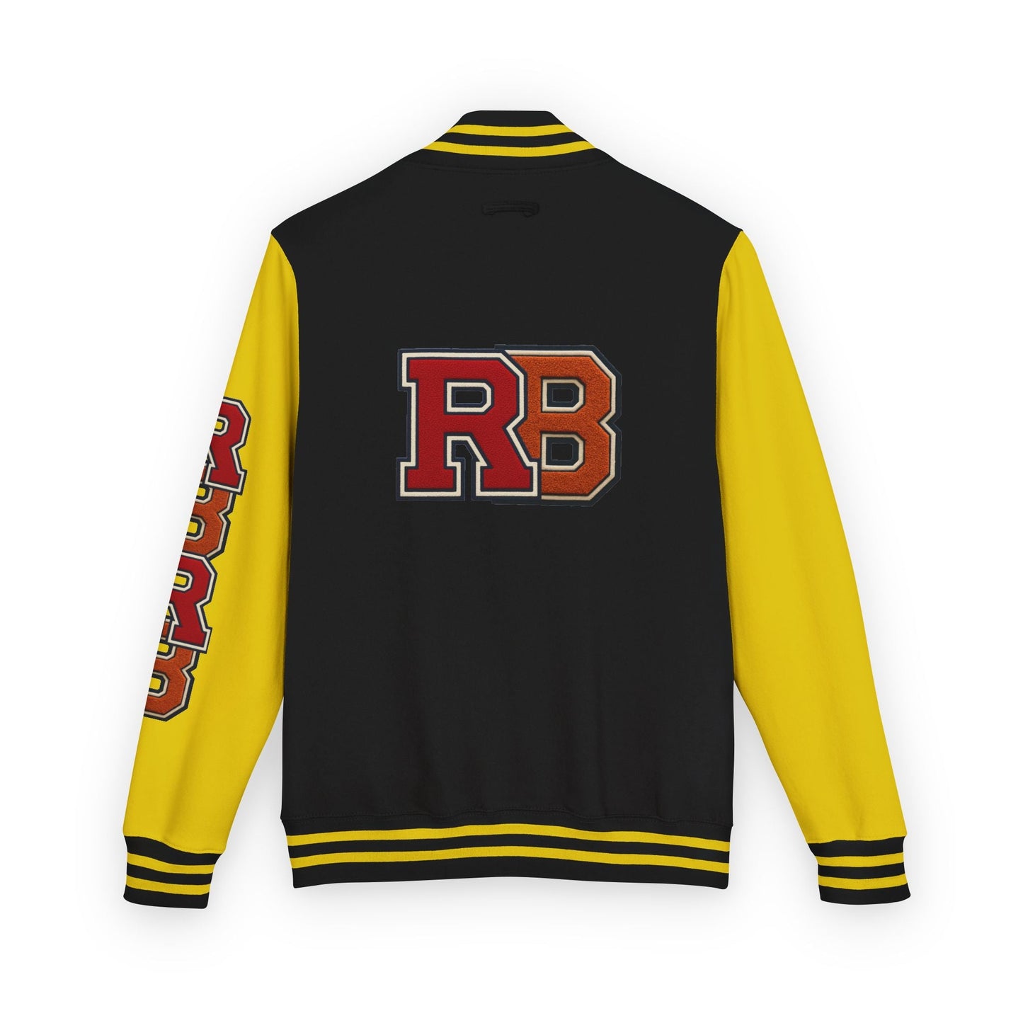 Letterman Jacket - RB Varsity Embroidered Retro Baseball Letter Jacket Printify