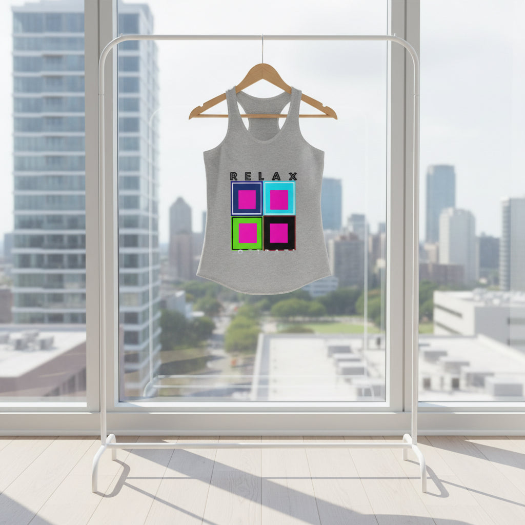 Relax Colorful Women's Racerback Tank | Summer Shirt, Gym Top, Workout Clothing