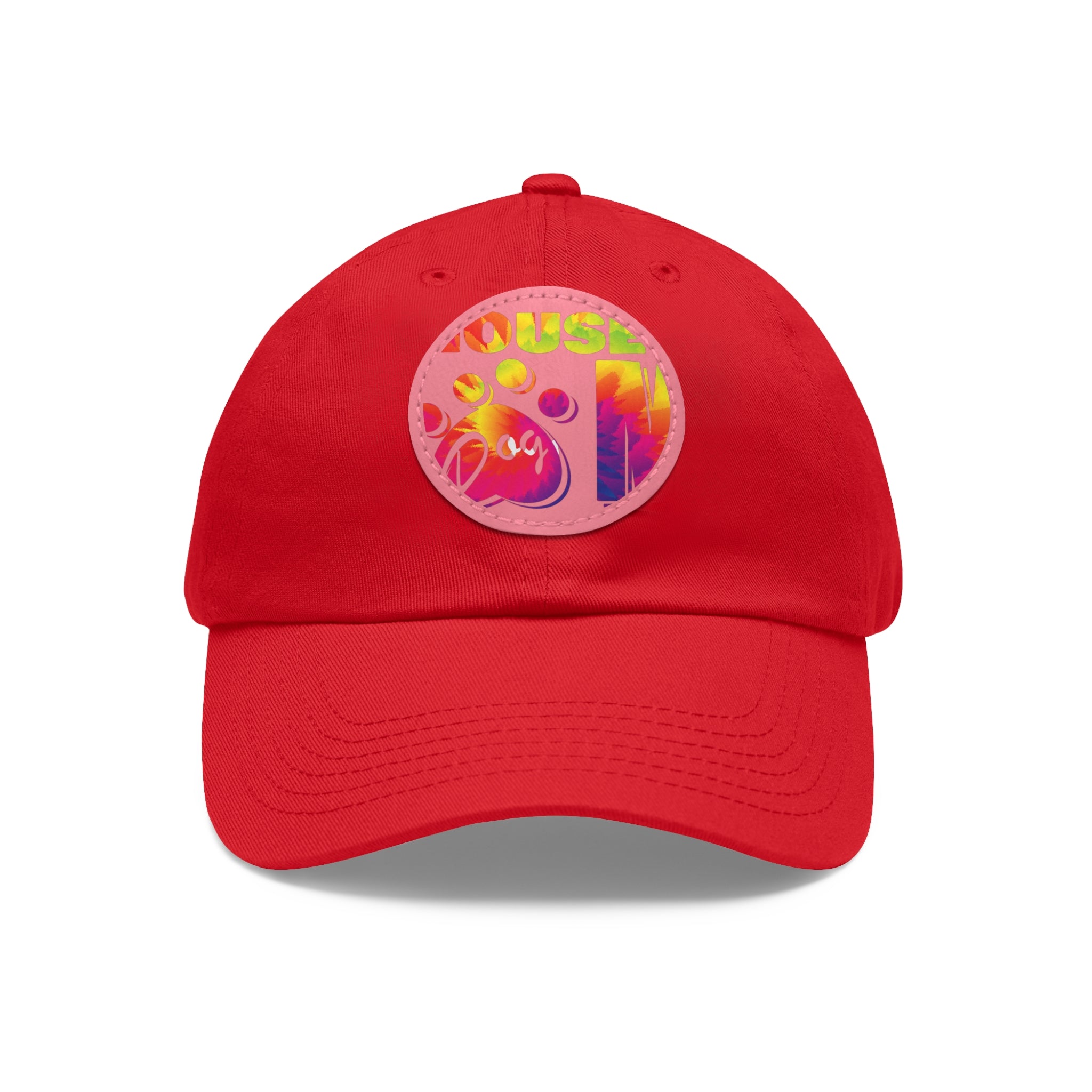 Hat with Leather Patch (Round)