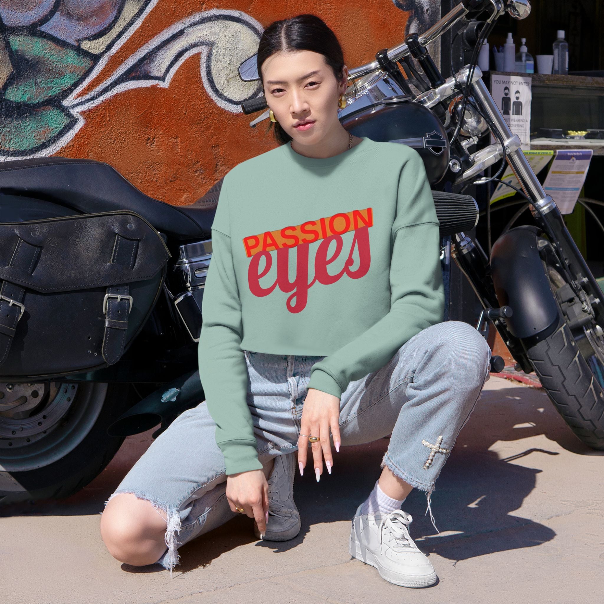 Passion Eyes Cropped Sweatshirt