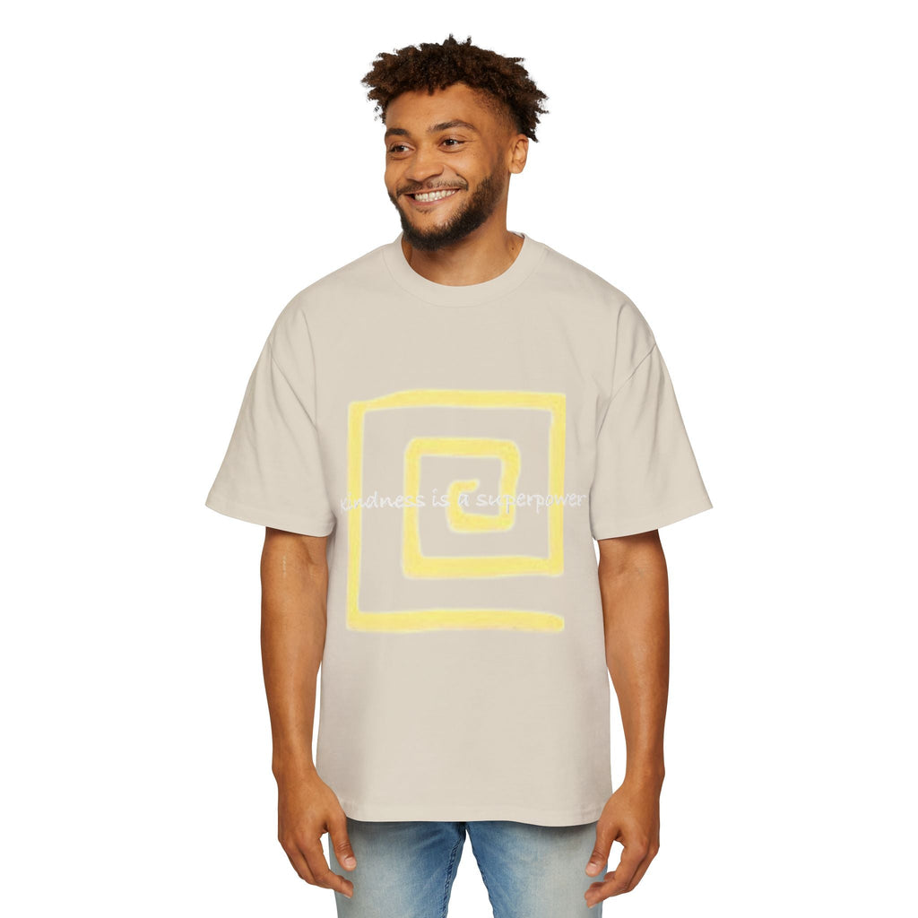 Oversized Tee - Kindness is a Super Power Graphic Design Shirt for Men Printify