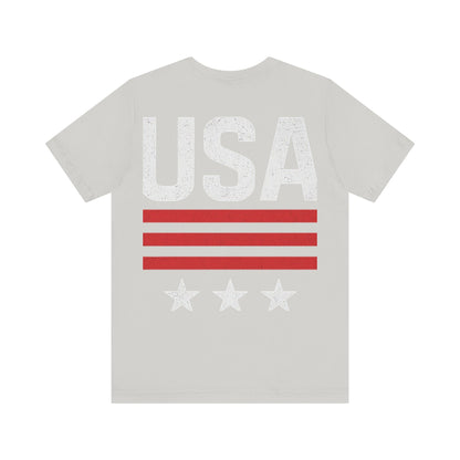 Patriotic USA Tee, Unisex Short Sleeve T-Shirt, July 4th Celebration Shirt, American Pride Apparel, Casual Summer Wear, Gift for Patriot