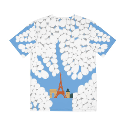 Parisian Spring Men's Tee, Floral Print Tee, Travel Shirt, Casual Wear, Unique Gift, Everyday Style Printify