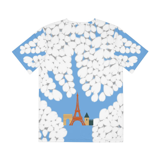 Parisian Spring Men's Tee, Floral Print Tee, Travel Shirt, Casual Wear, Unique Gift, Everyday Style Printify