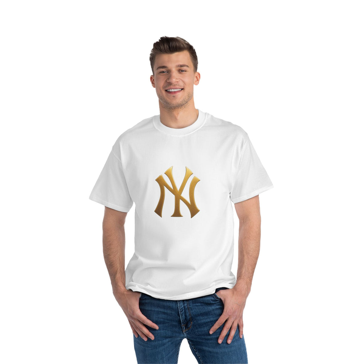 Gold NY Logo Short-Sleeve Printify