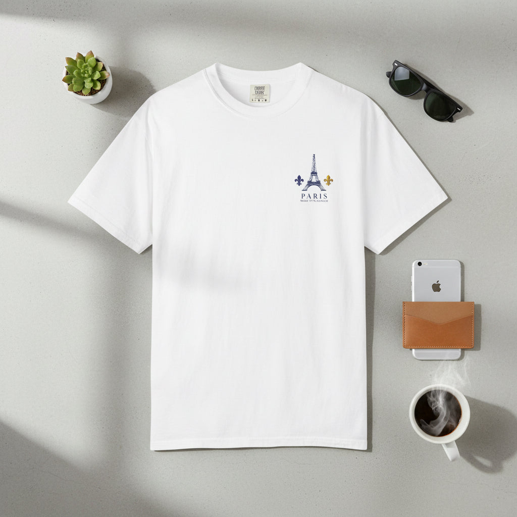 Paris Eiffel Tee — 'Paris' Script Design