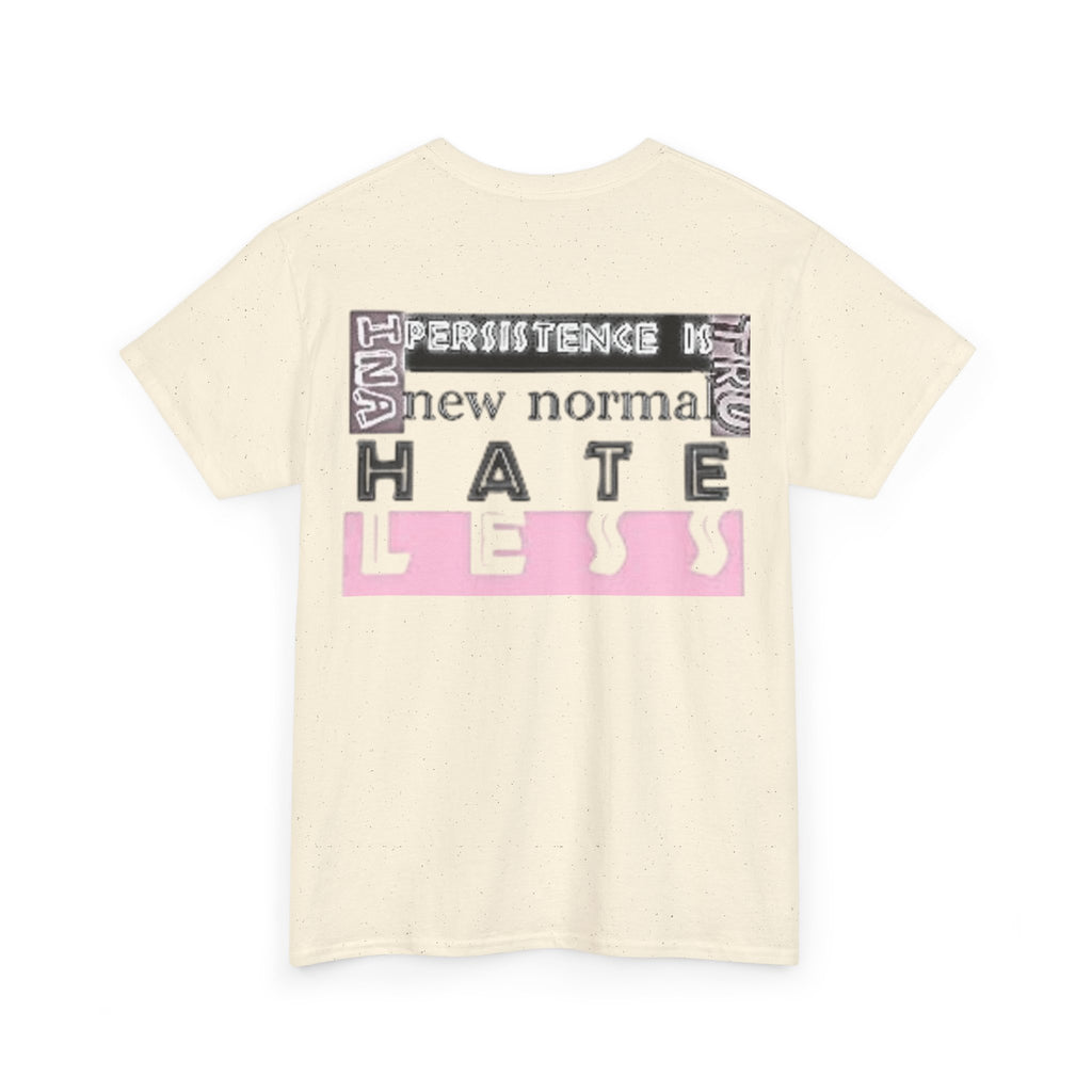 Unisex Heavy Cotton Tee - "HATE LESS" Graphic T-Shirt for Positive Change