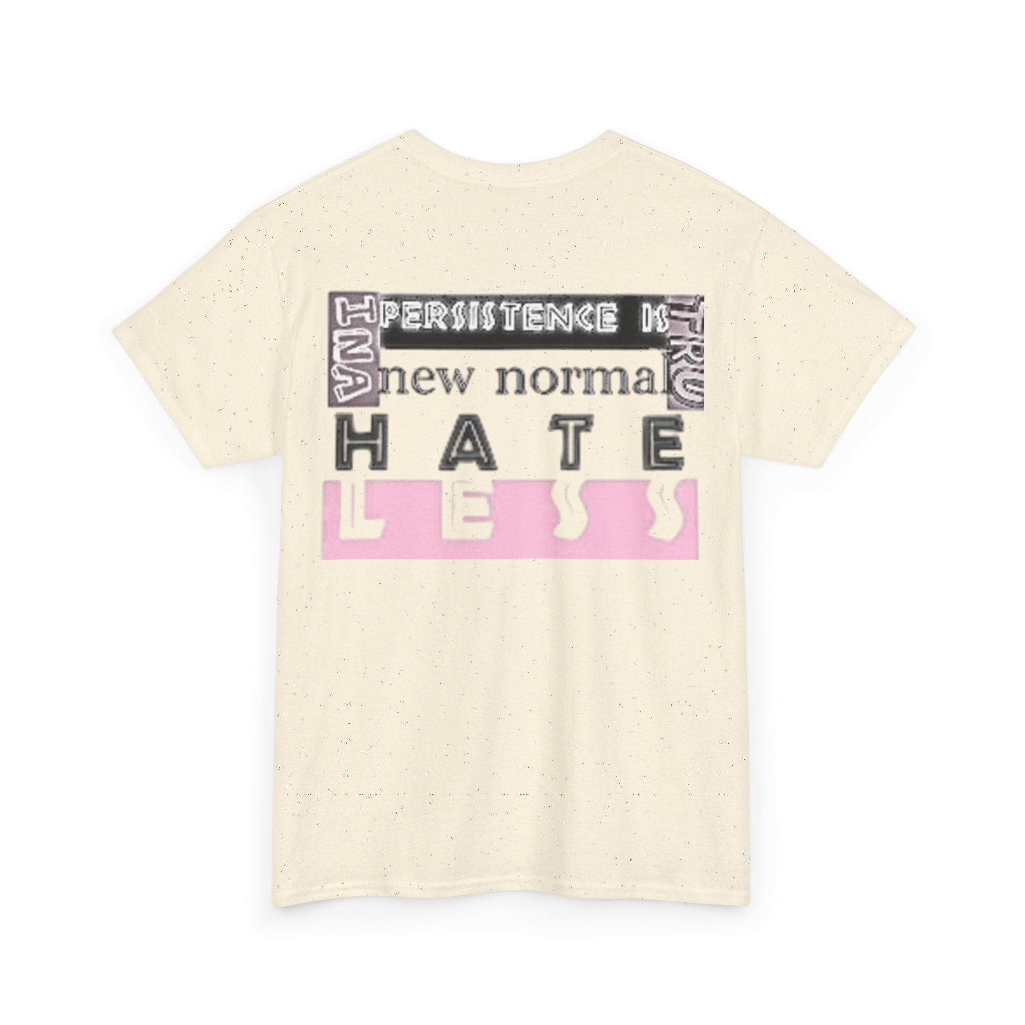Unisex Heavy Cotton Tee - "HATE LESS" Graphic T-Shirt for Positive Change