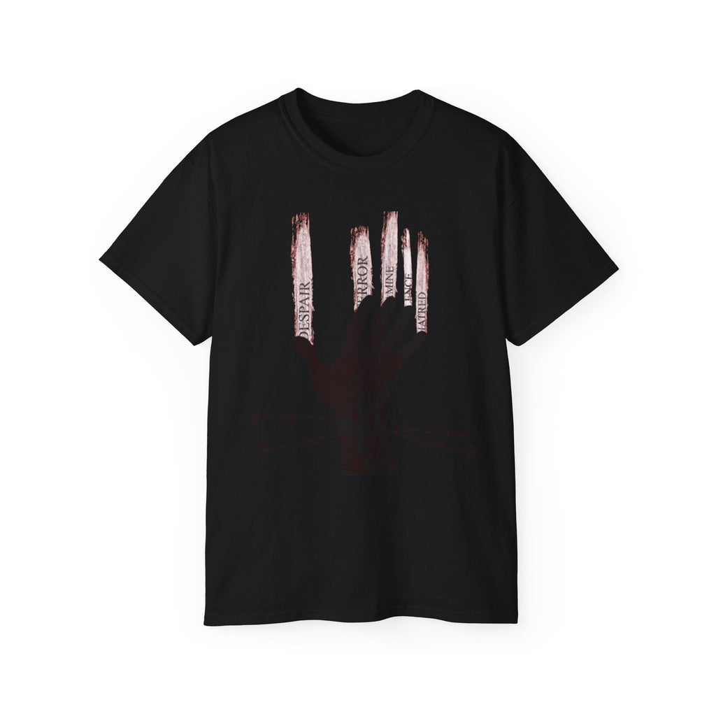 Bold Graphic Tee, Hand and Barbed Wire Design, Unisex Casual Shirt, Unique Art Apparel, Gift for Art Lovers Printify