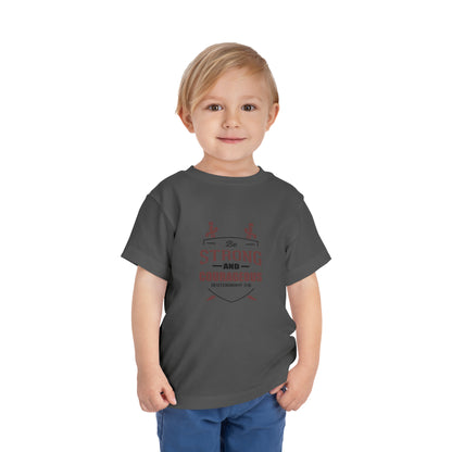 Soyez fort et courageux Tee-shirt pour tout-petits 
