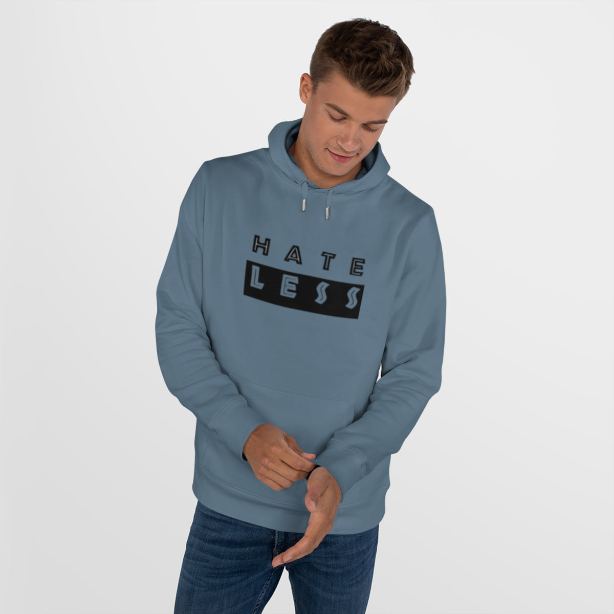 King Hate Less Hooded Sweatshirt - Promote Positivity and Kindness
