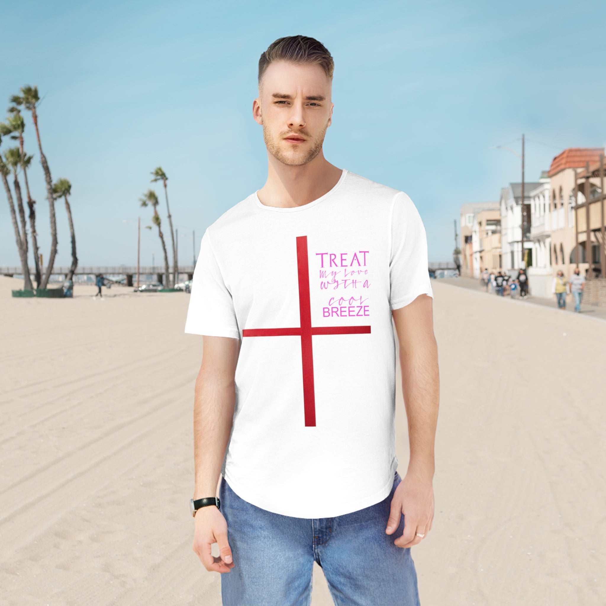 Men's Jersey Curved Hem Tee