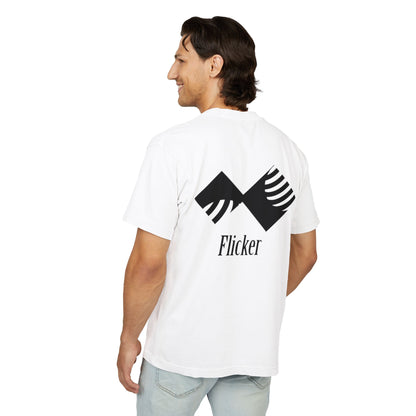 Unisex Urban Heavy Tee - Modern Graphic Design "Flicker" for Streetwear Enthusiasts