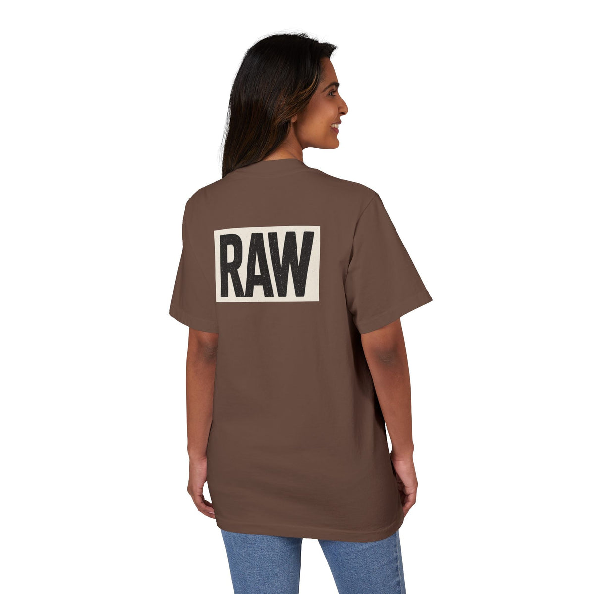Stylish Unisex Graphic T-Shirt with 'RAW' Print, Casual Streetwear, Everyday Wear, Gift for Friends, Fashionable Basics Printify